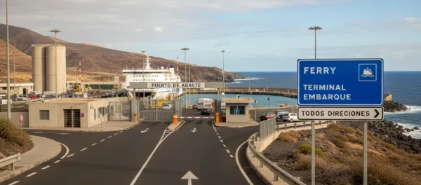 Accesos y entorno del Puerto de Agaete (Puerto de Las Nieves)