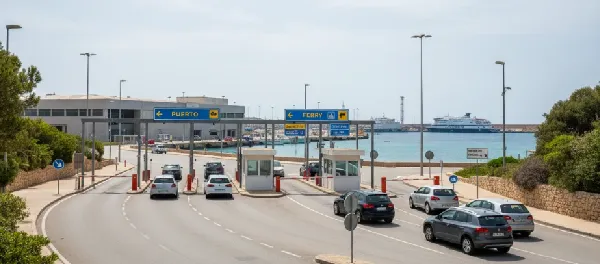Entorno de la terminal mar&iacute;tima del puerto de Ciutadella (Menorca)
