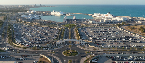 Terminal y accesos del puerto de T&uacute;nez (La Goulette)