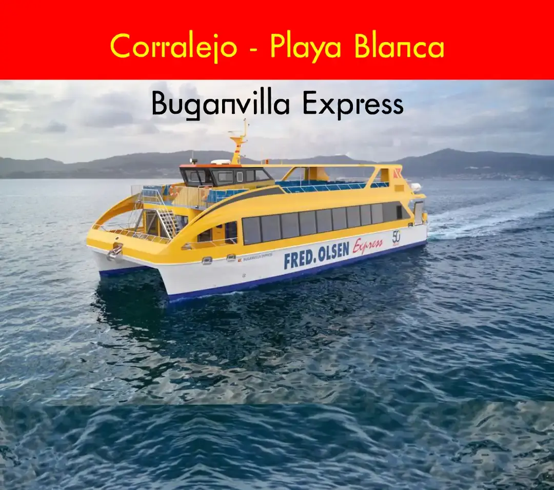 ferry Corralejo Playa Blanca: Buganvilla Express nuevo horario
